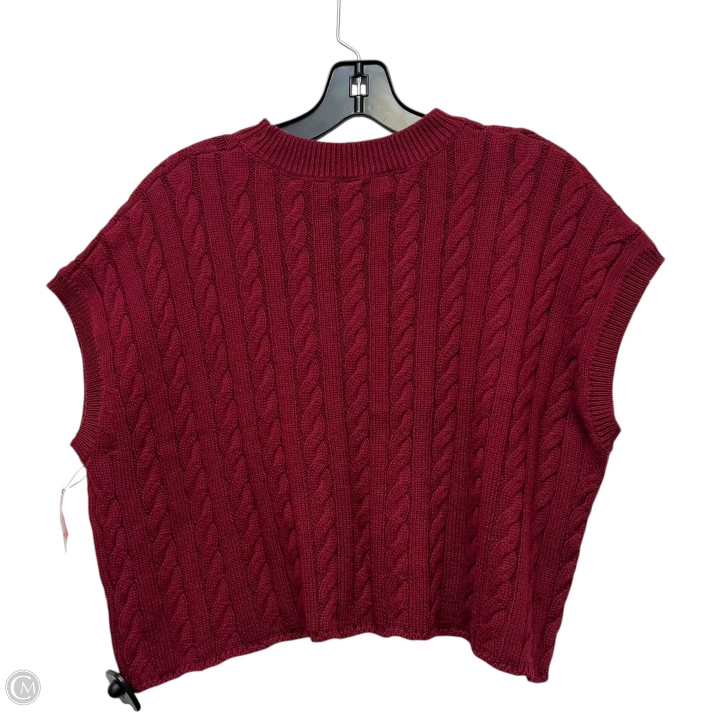 Vest Sweater By Olivaceous In Red, Size: S
