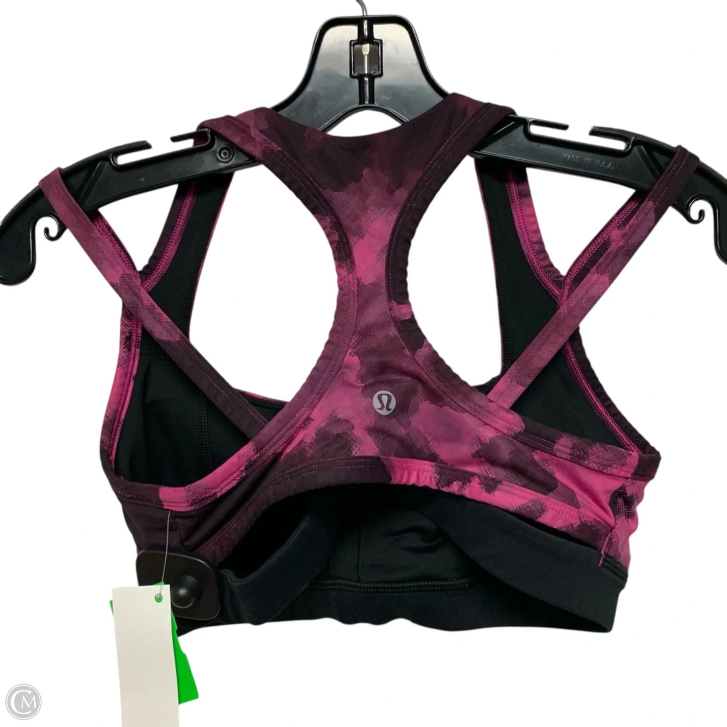 Athletic Bra By Lululemon In Black & Purple, Size: S