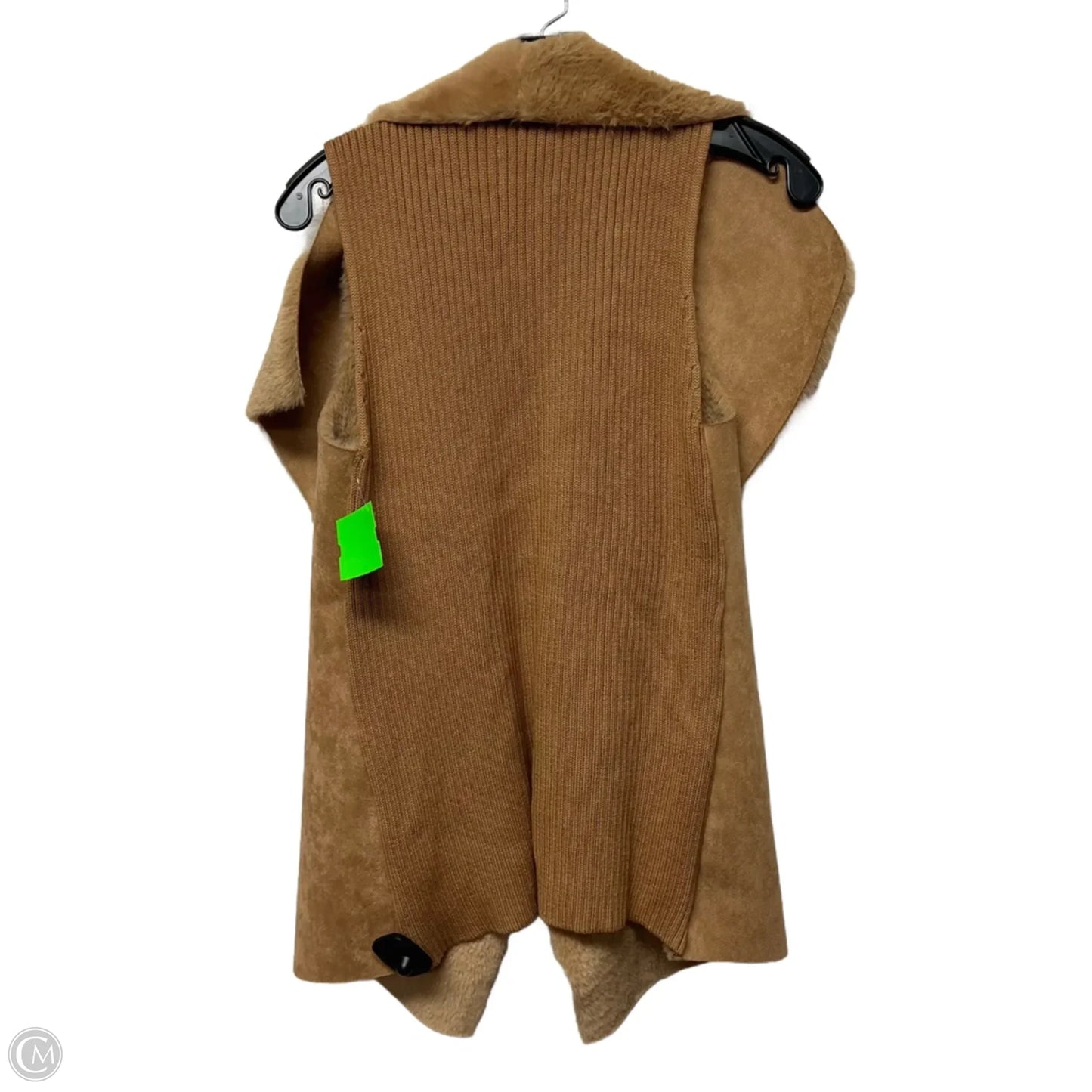 Vest Faux Fur & Sherpa By Twelfth Love In Tan, Size: L