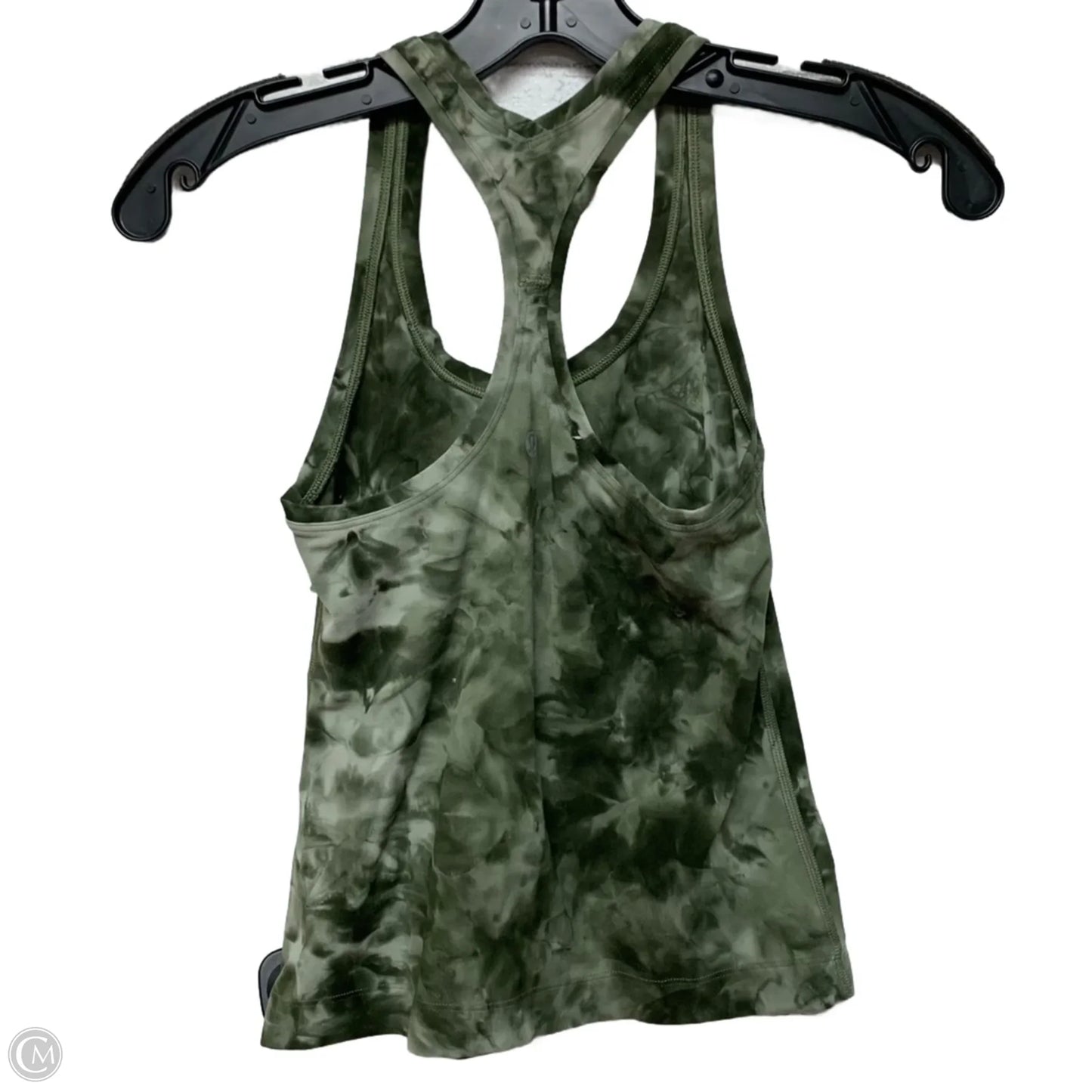 Athletic Tank Top By Lululemon In Cream & Green, Size: Xs