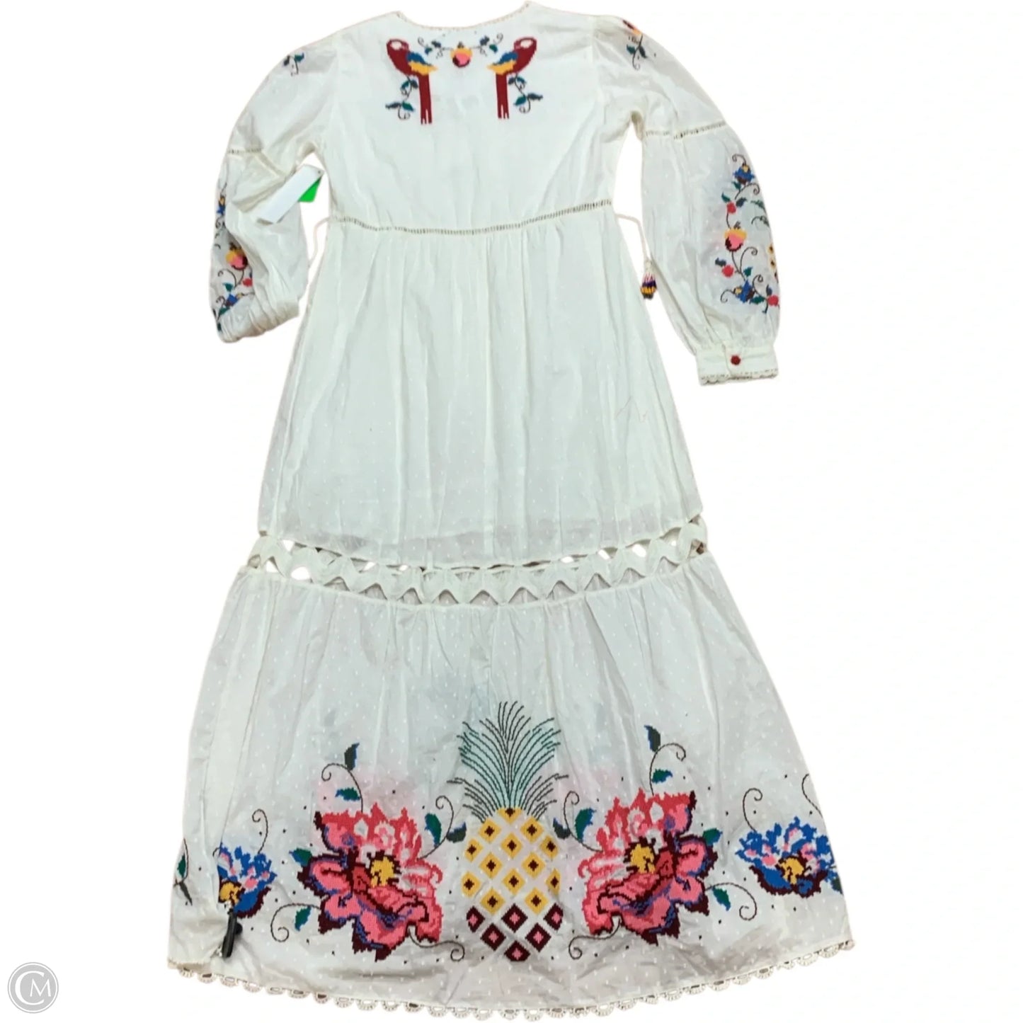 Dress Designer By Farm Rio In White, Size: S