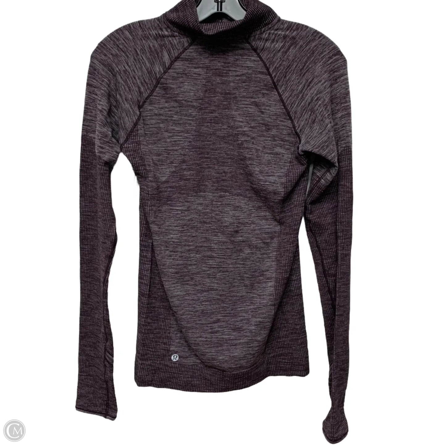 Athletic Top Long Sleeve Collar By Lululemon In Purple, Size: M