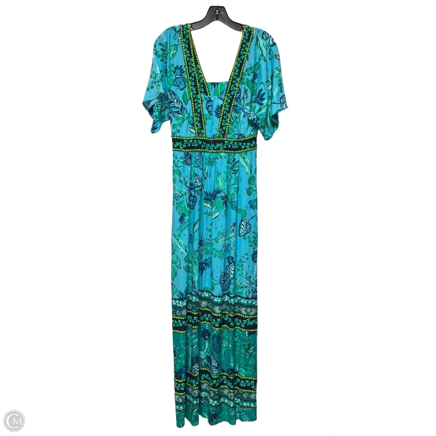 Dress Designer By Lilly Pulitzer In Blue & Green, Size: S