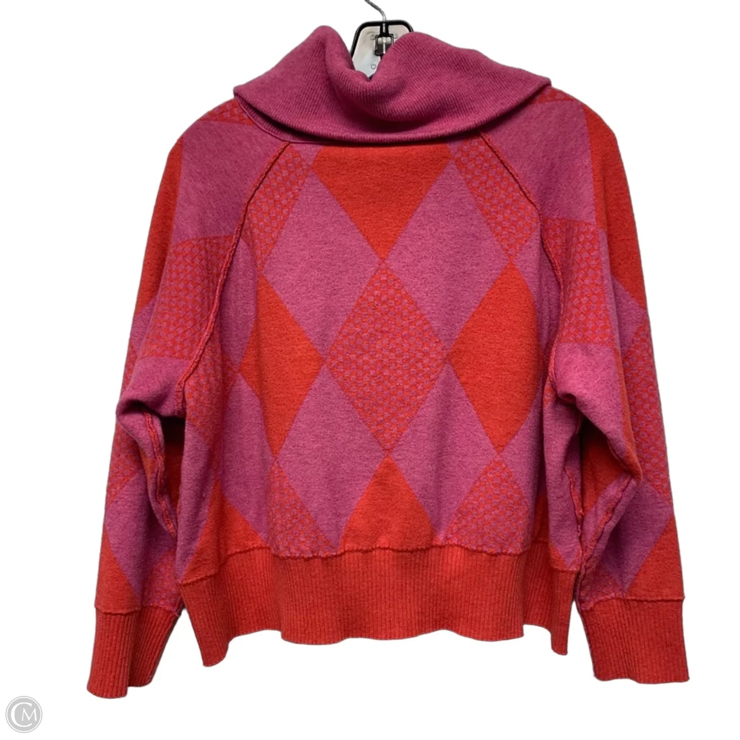 Sweatshirt Collar By Free People In Orange & Pink, Size: Xs