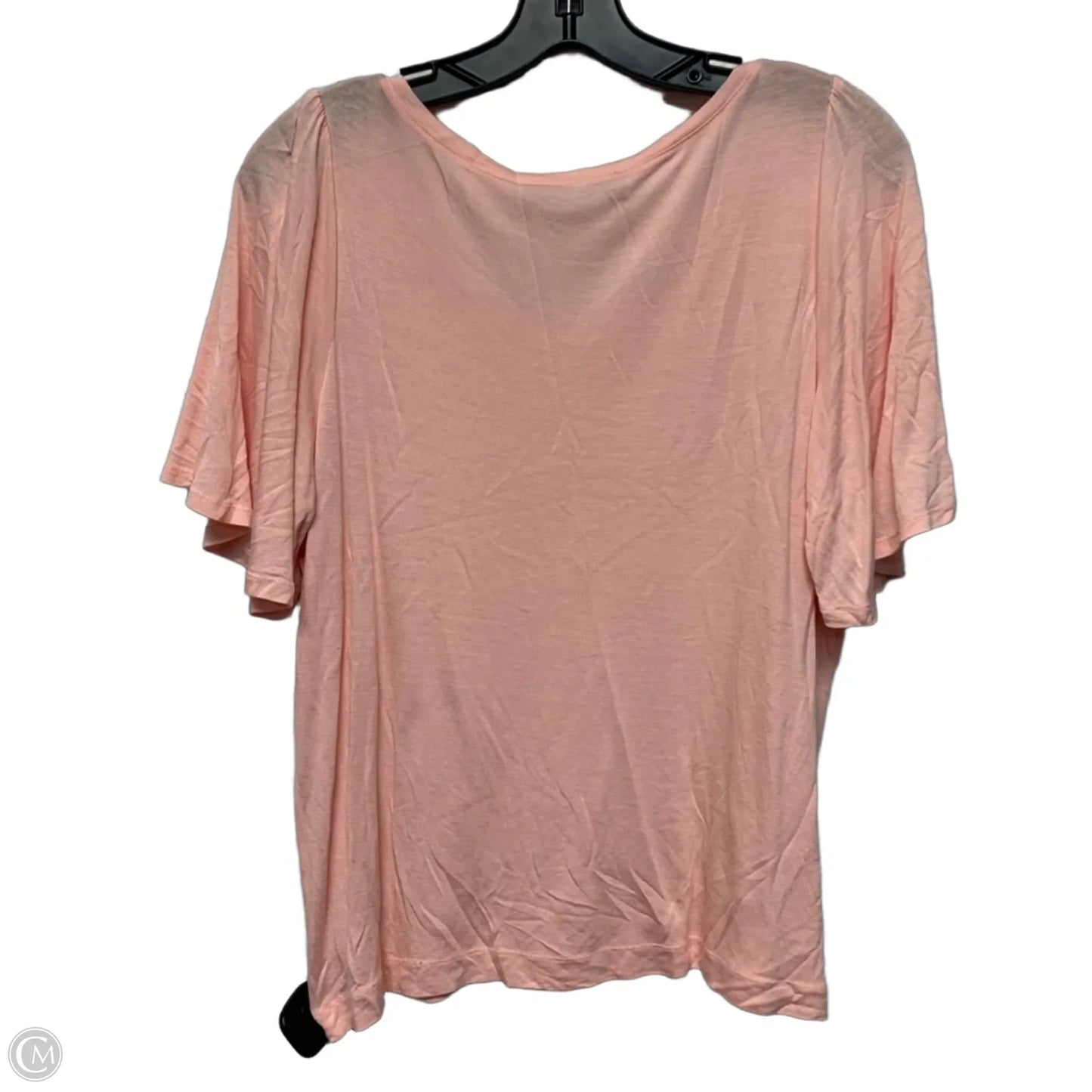 Top Short Sleeve Basic By Loft In Pink, Size: M