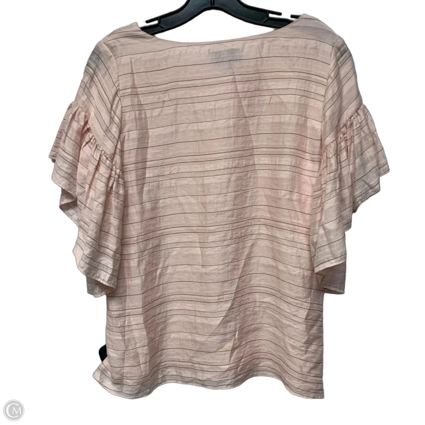 Top Short Sleeve By Cece In Black & Pink, Size: S