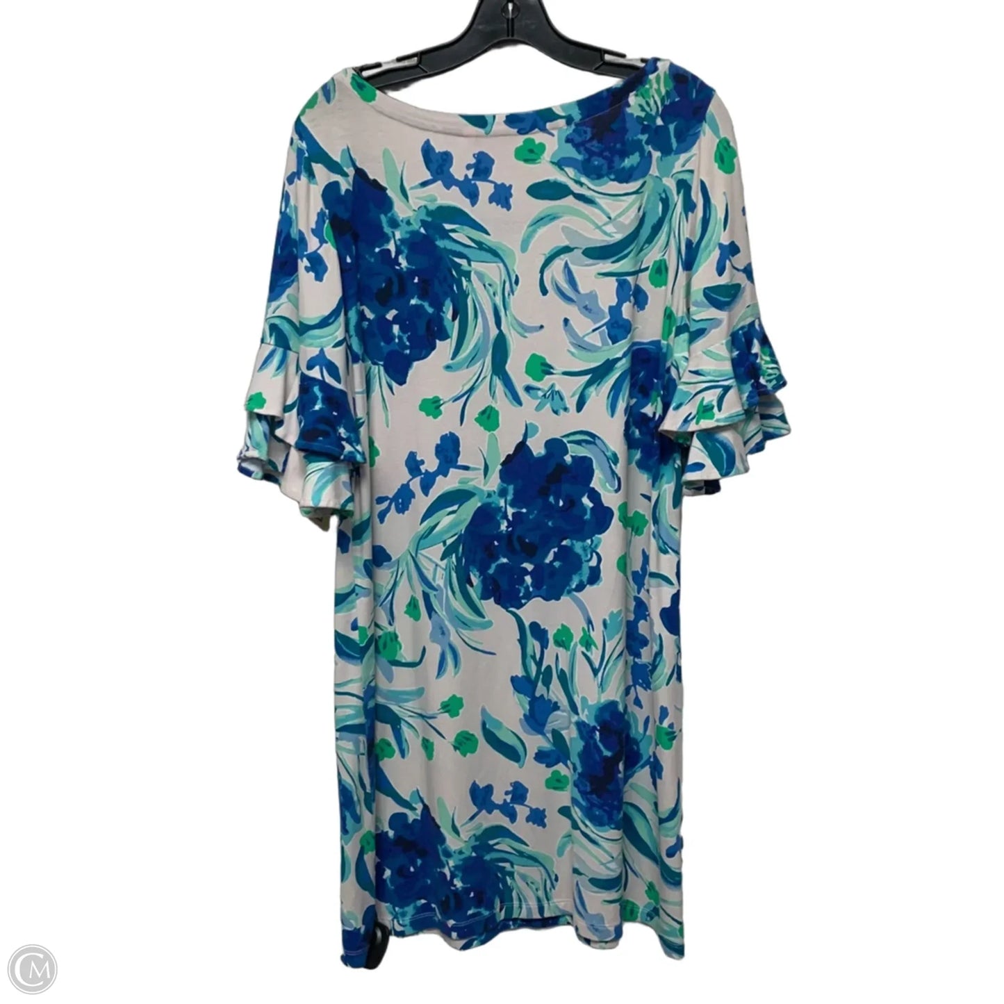 Dress Designer By Lilly Pulitzer In Blue & Green, Size: L