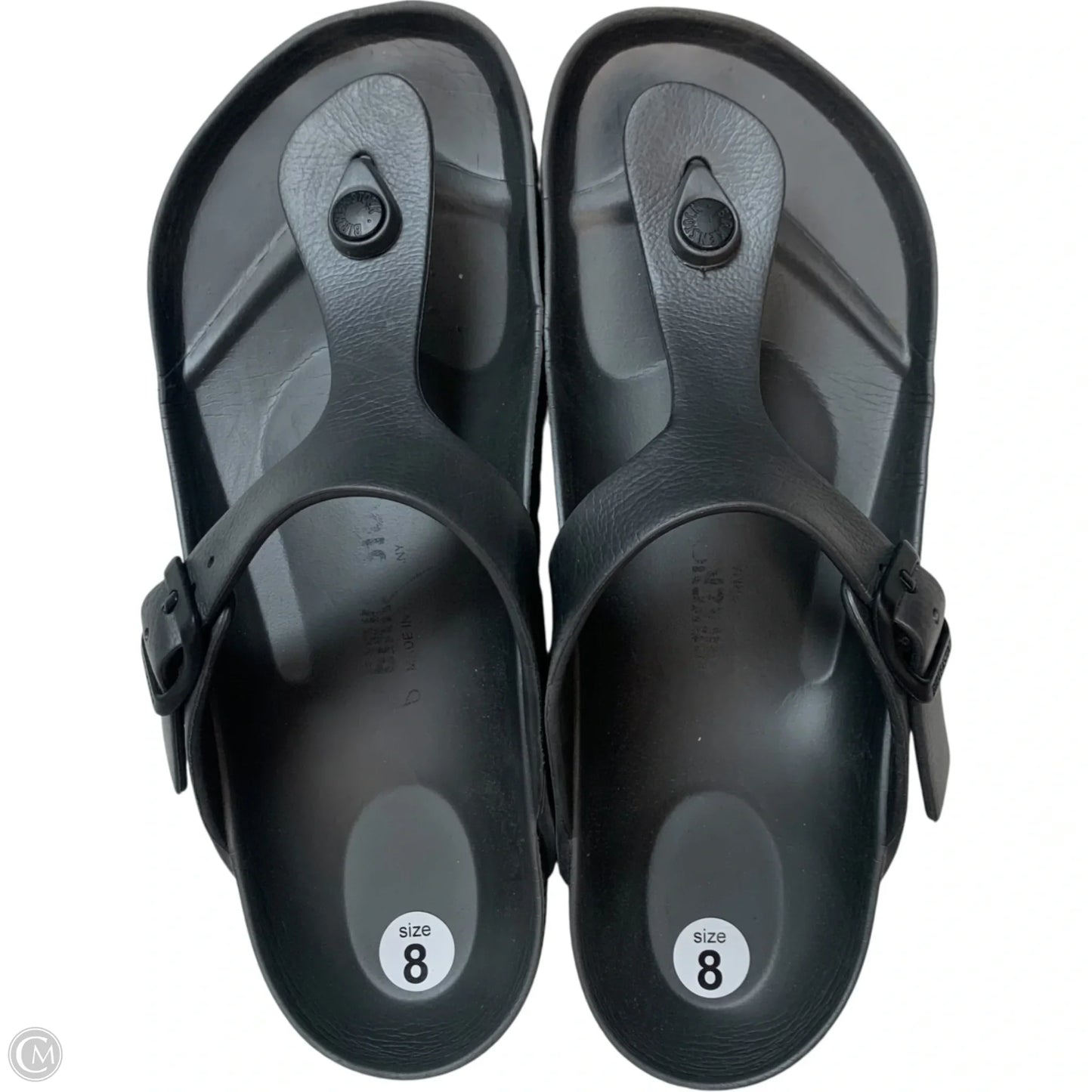 Sandals Flats By Birkenstock In Grey, Size: 8