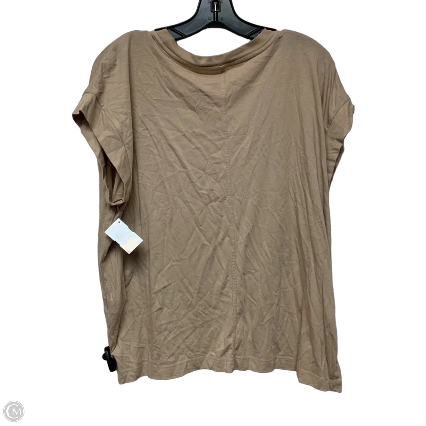 Top Short Sleeve Basic By A New Day In Beige, Size: Xl