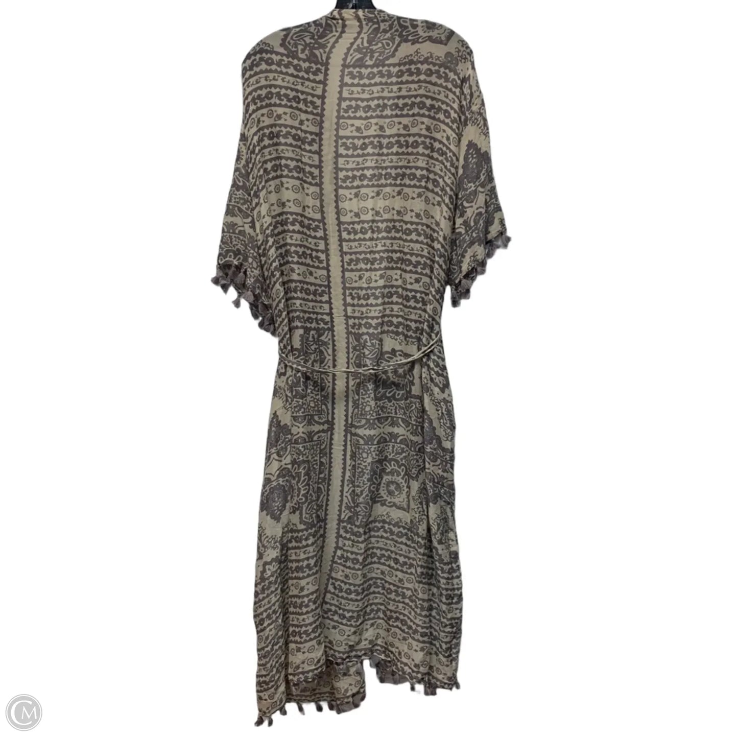 Kimono By Lovestitch In Cream & Purple, Size: Osfm