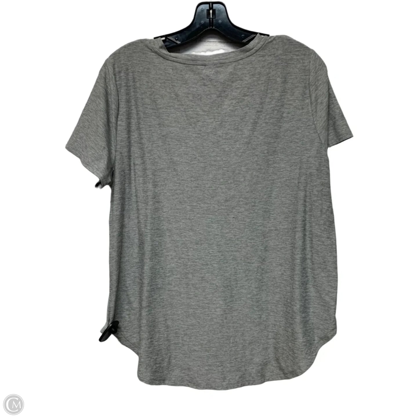 Athletic Top Short Sleeve By Beyond Yoga In Grey, Size: L