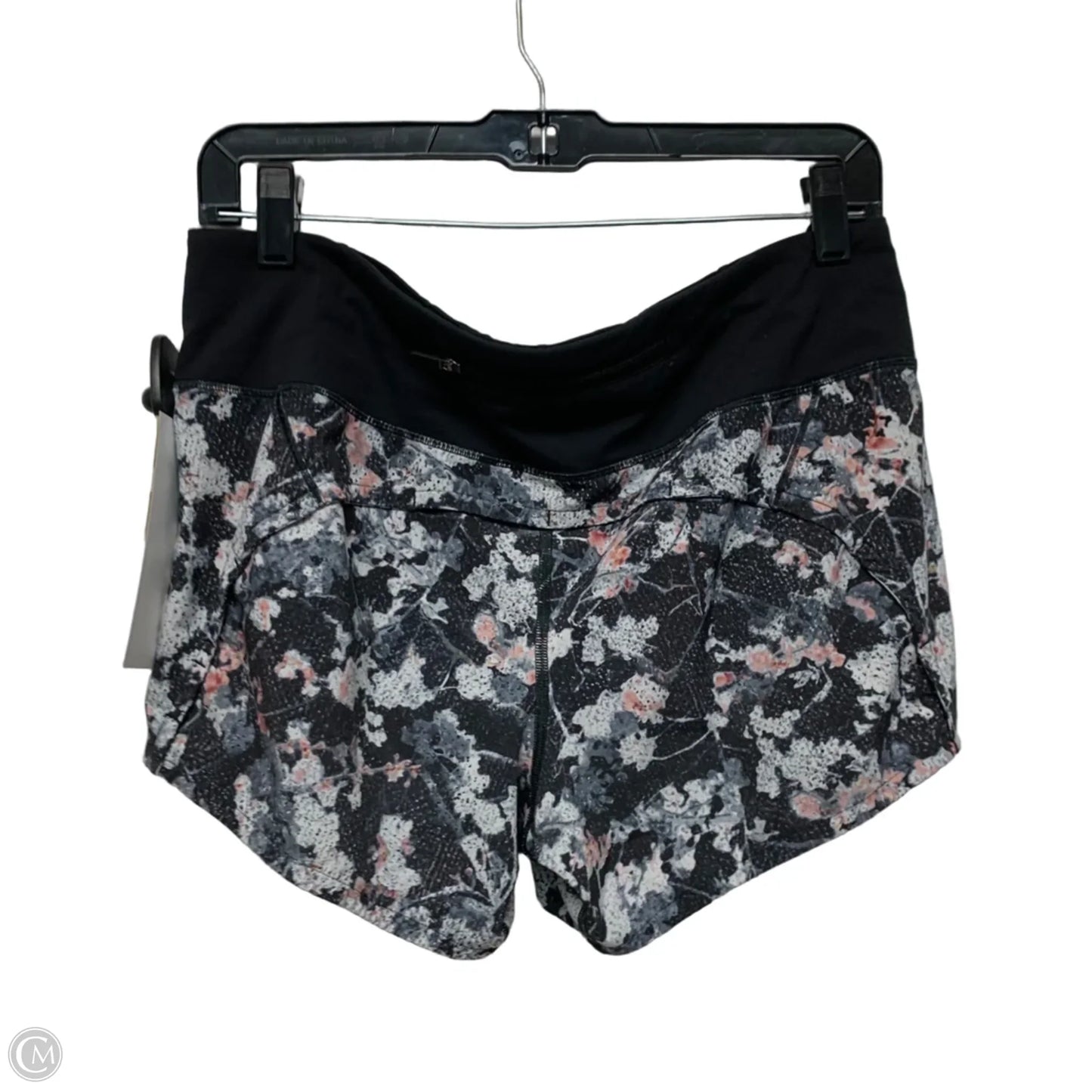 Athletic Shorts By Lululemon In Black & Grey, Size: M