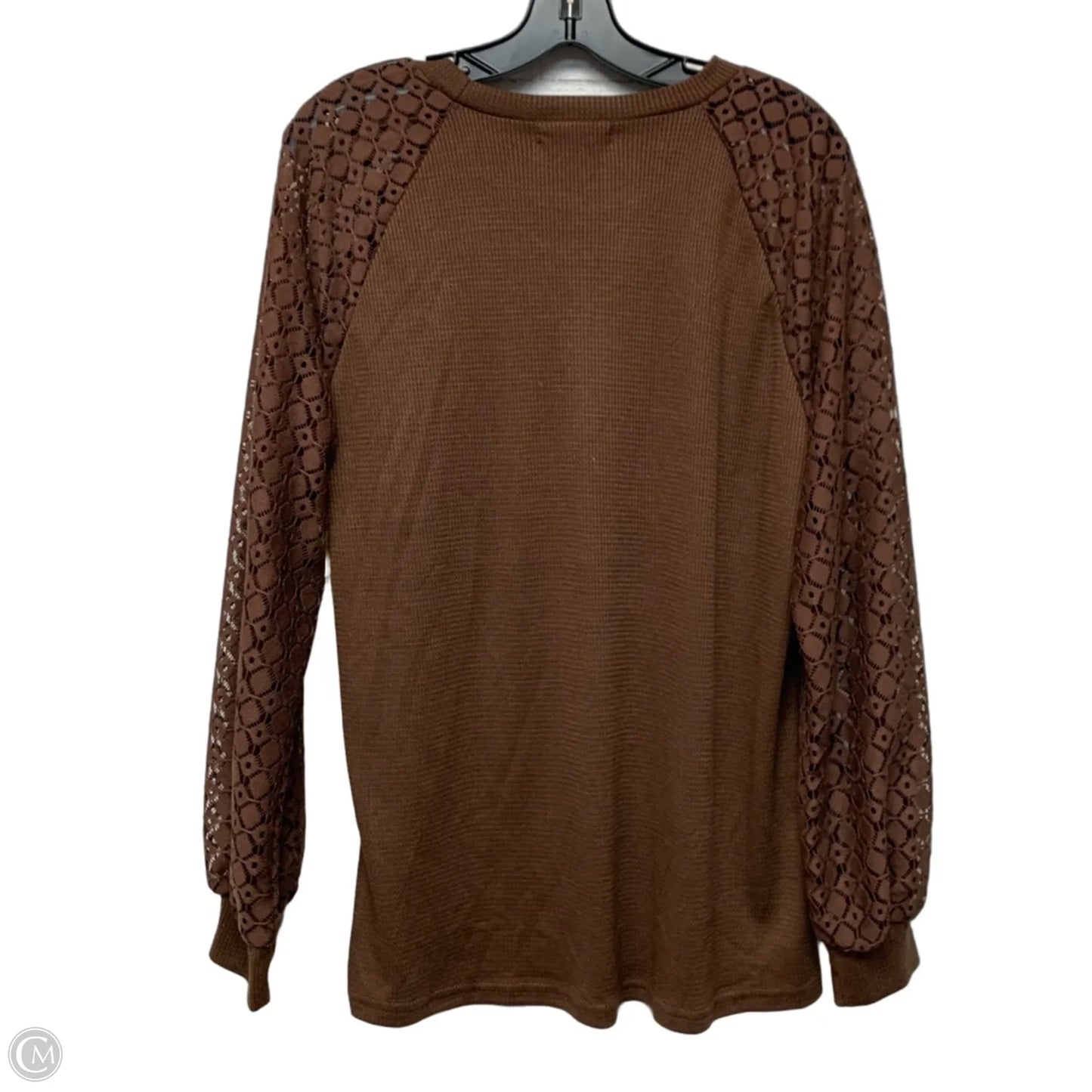 Top Long Sleeve By Miholl In Brown, Size: Xl