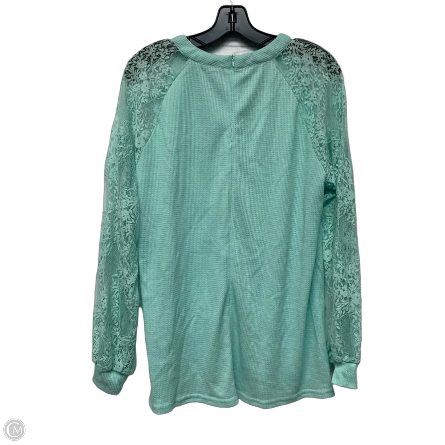 Top Long Sleeve By Miholl In Aqua, Size: Xl