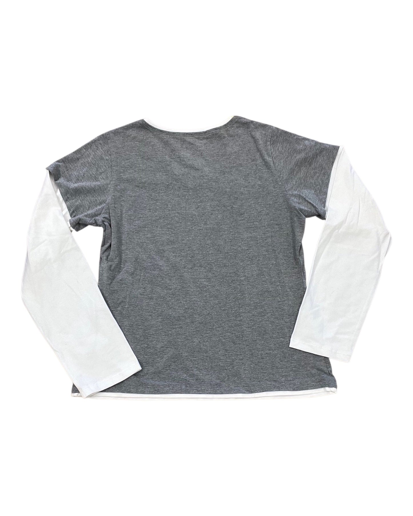 Top Ls By Athletic Works In Grey & White, Size:Xl