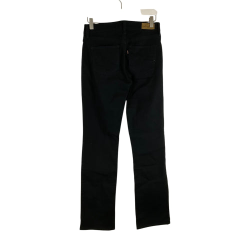 Jeans Straight By Levis In Black Denim, Size: 2