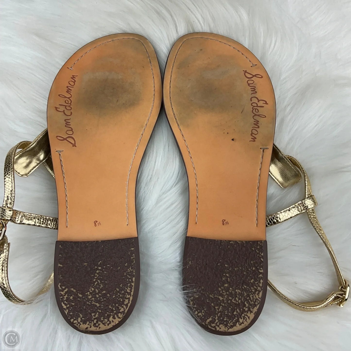 Sandals Flip Flops By Sam Edelman In Gold, Size: 8.5
