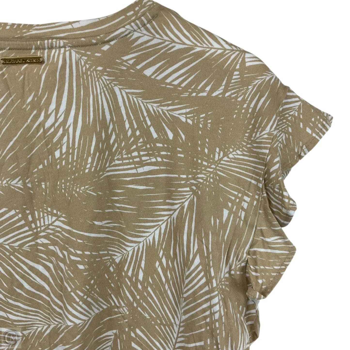 Top Short Sleeve Basic By Michael By Michael Kors In Tan, Size: M