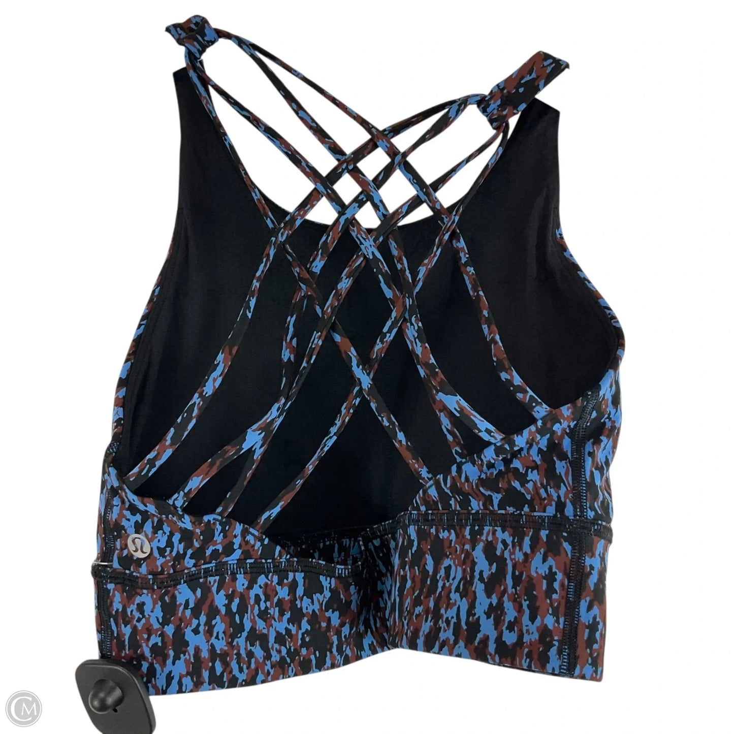 Athletic Bra By Lululemon In Black & Blue, Size: 8