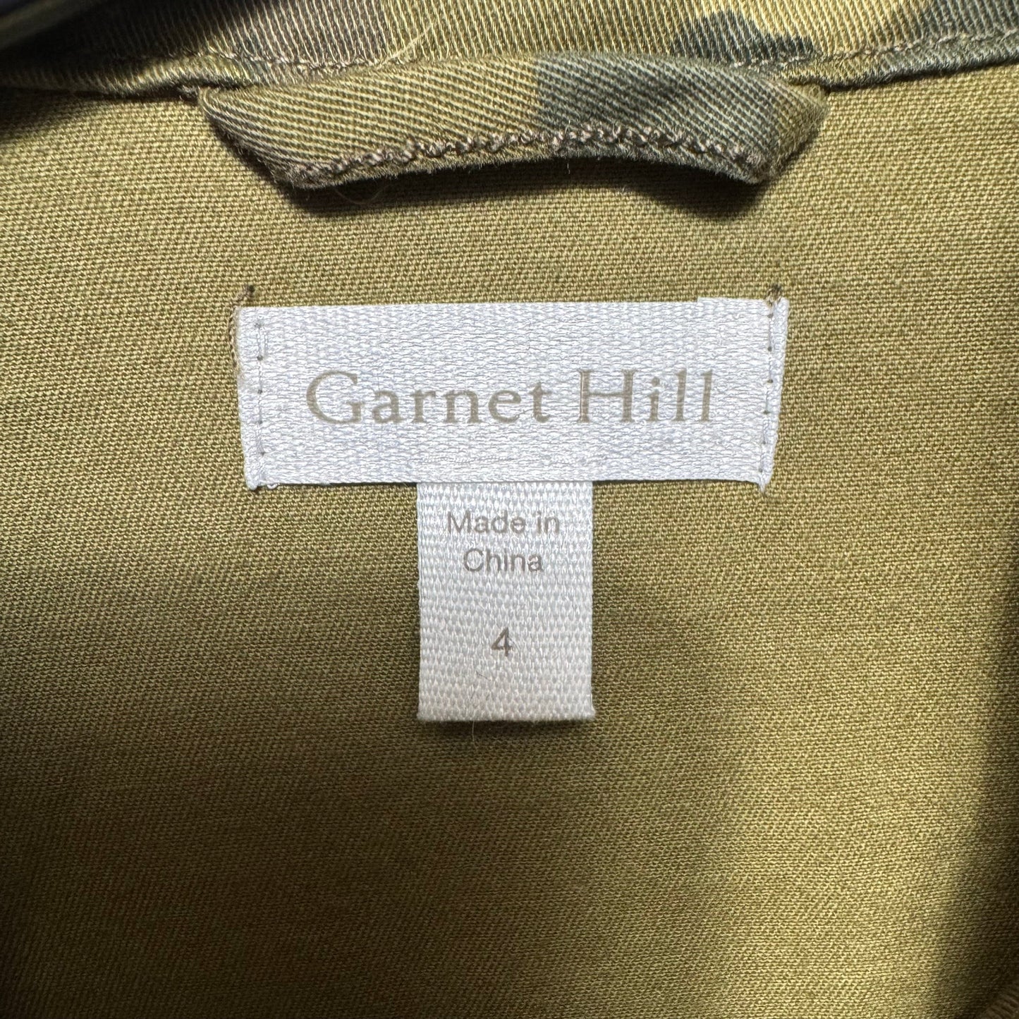 Organic-Cotton Utility Jacket By Garnet Hill In Camouflage Pattern, Size: 4