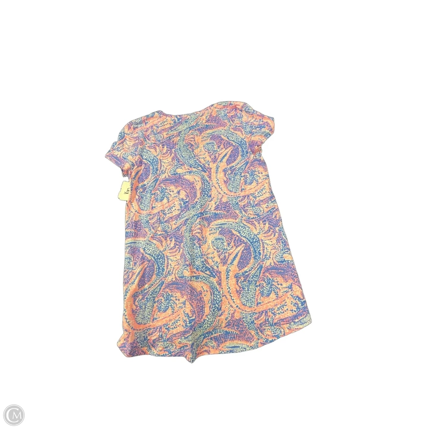Top Short Sleeve Designer By Lilly Pulitzer In Blue & Pink, Size: Xs