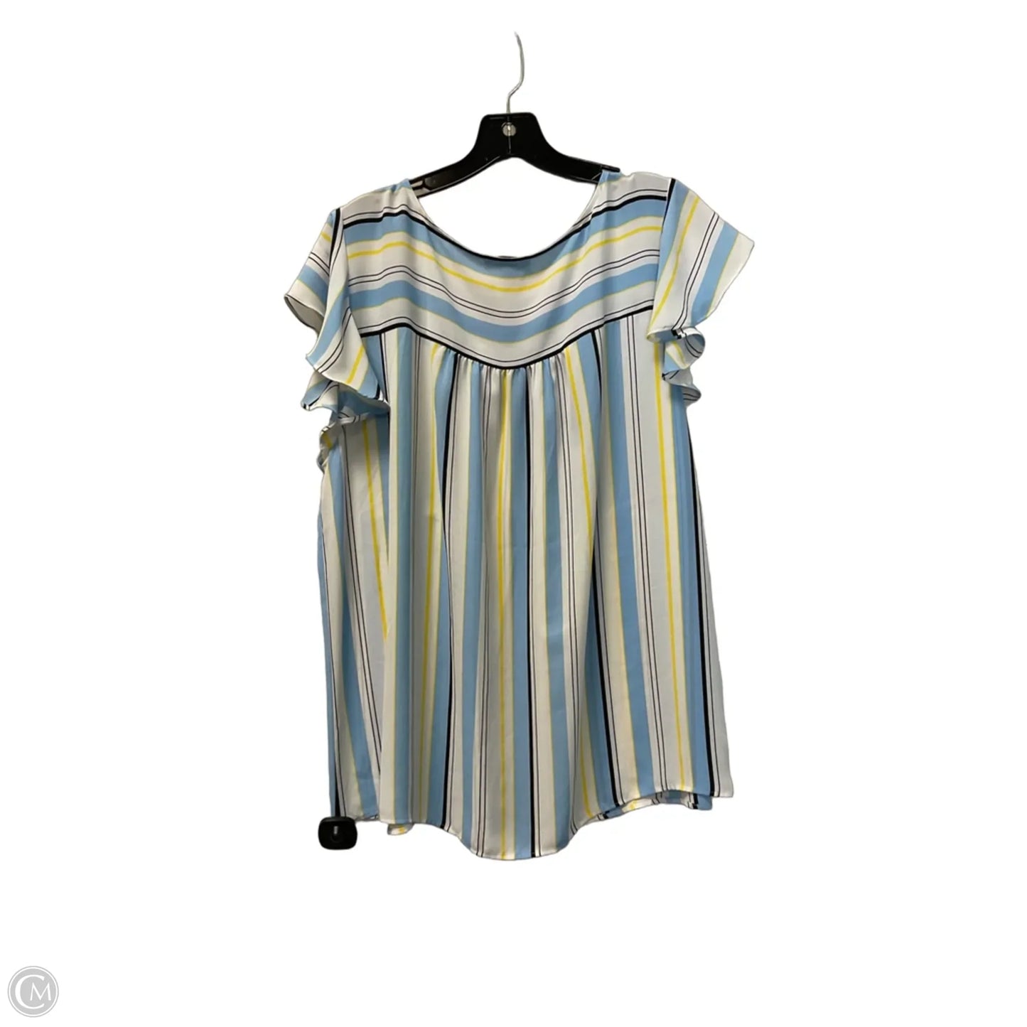 Top Short Sleeve By Loft In Striped Pattern, Size: Xl