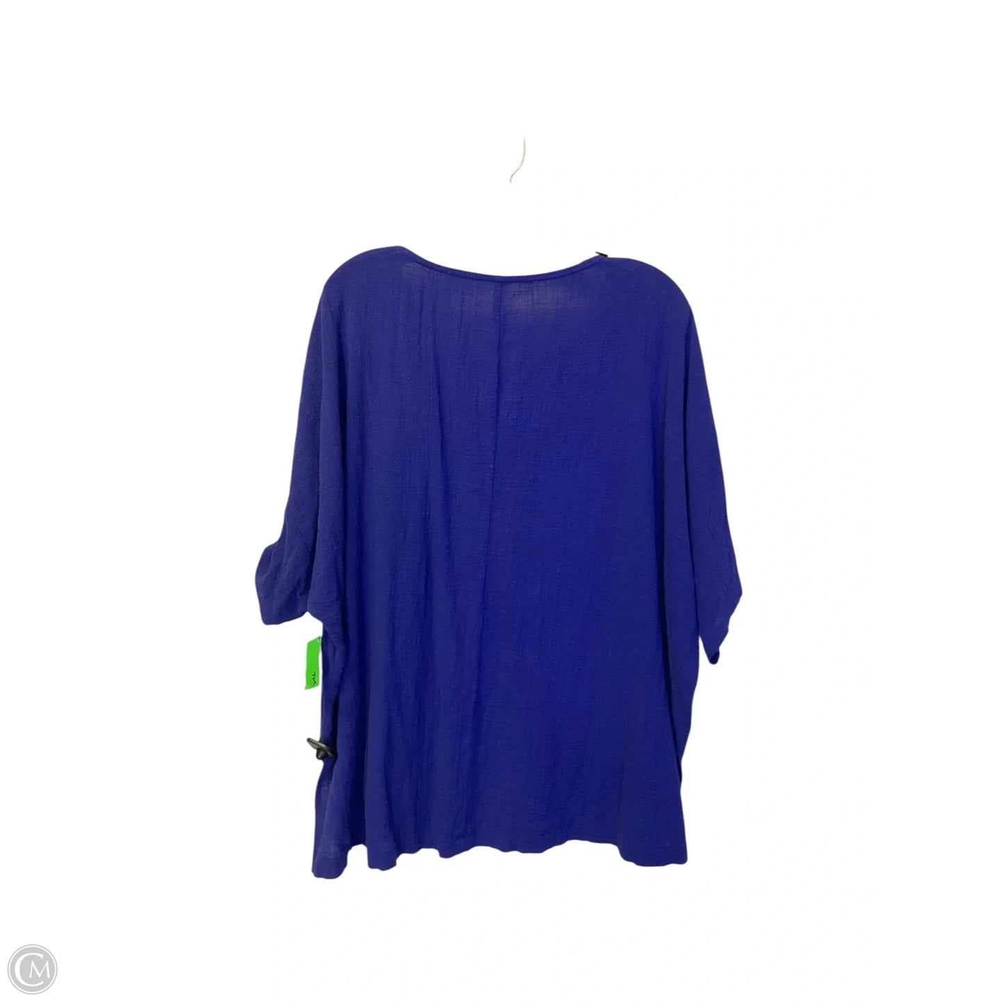 Top Short Sleeve By Zenana Outfitters In Navy, Size: 3x