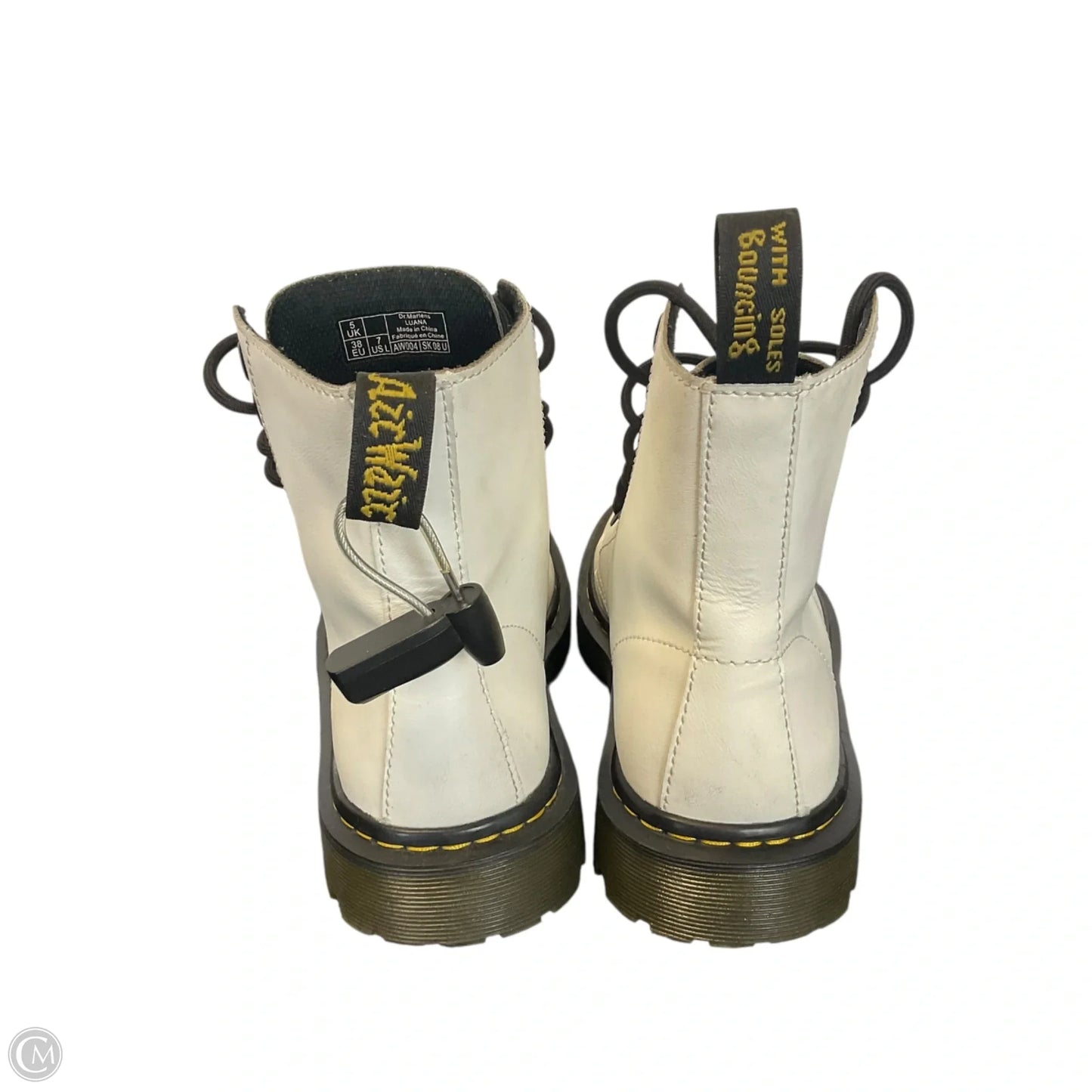 Boots Combat By Dr Martens In White, Size: 7