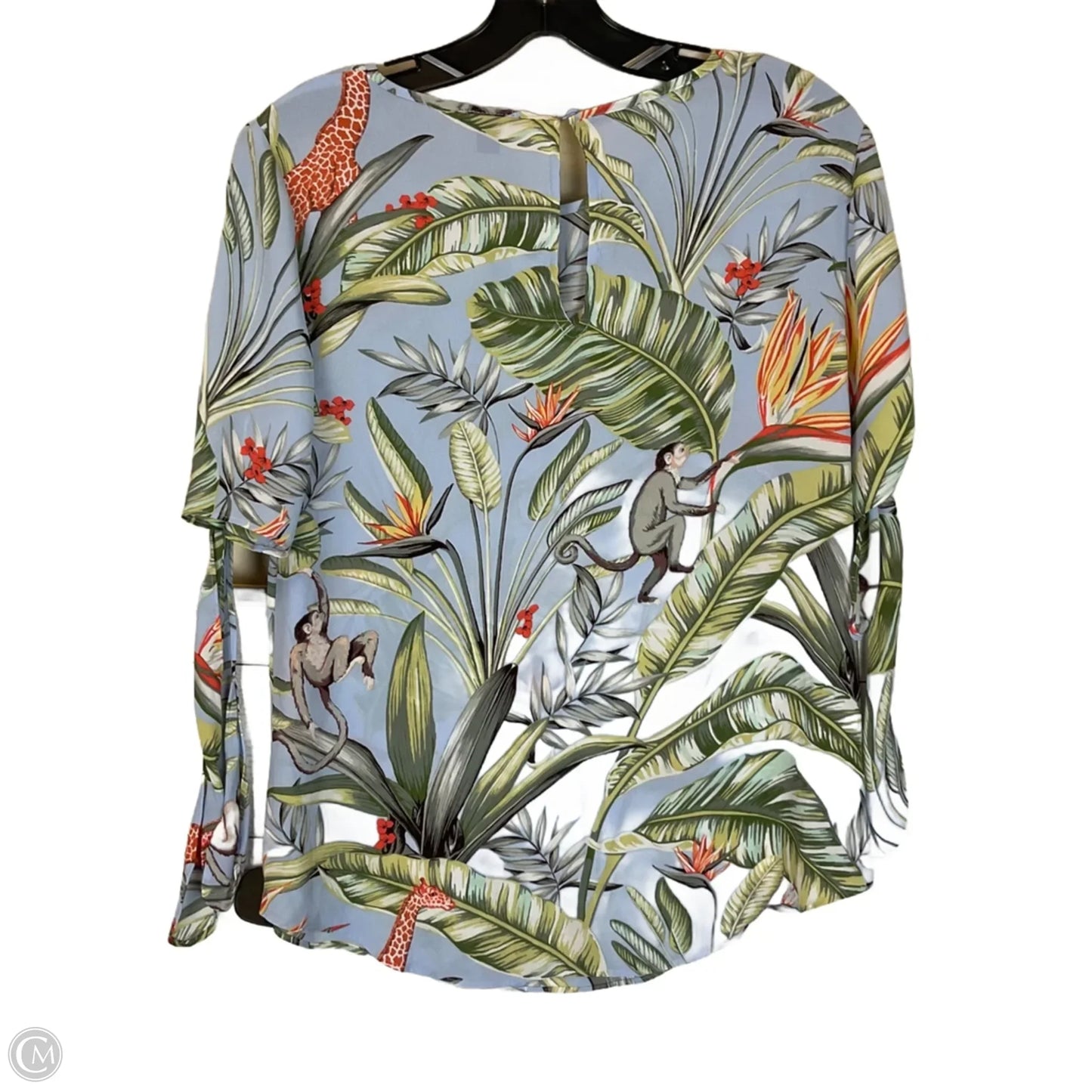 Top Short Sleeve By Ann Taylor In Blue & Green, Size: Xs