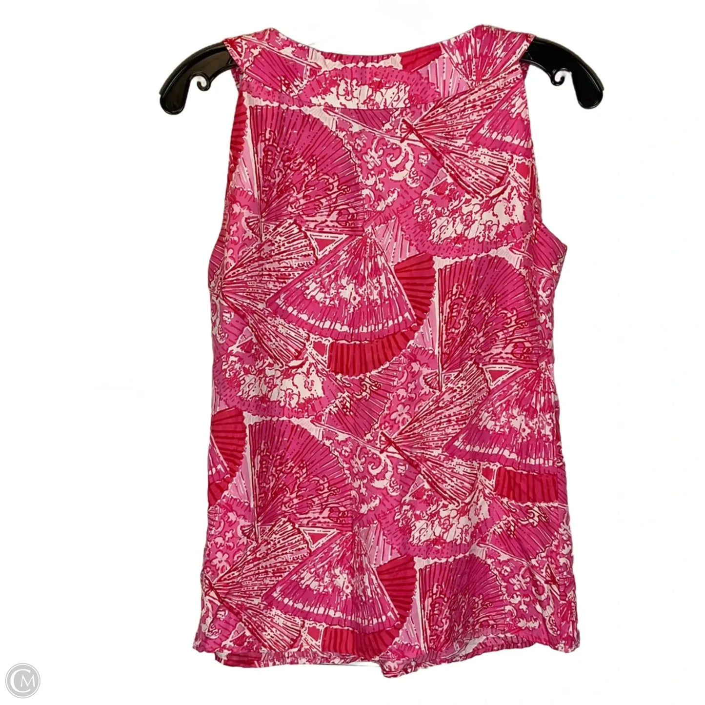 Top Sleeveless Designer By Lilly Pulitzer In Pink & White, Size: Xs