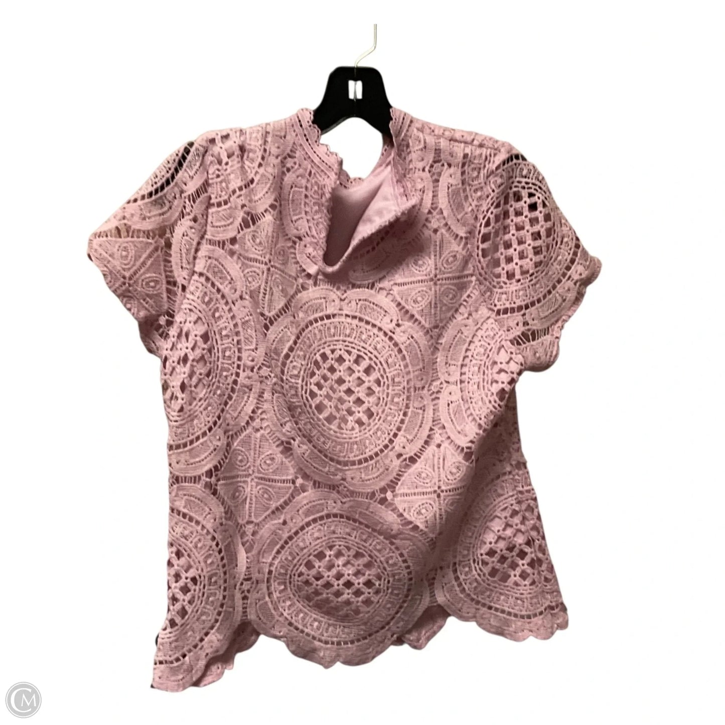 Top Short Sleeve By Ultra Pink In Pink, Size: M