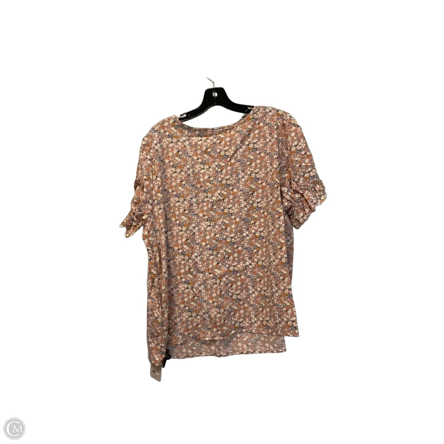 Top Short Sleeve By Cme In Floral Print, Size: 2x