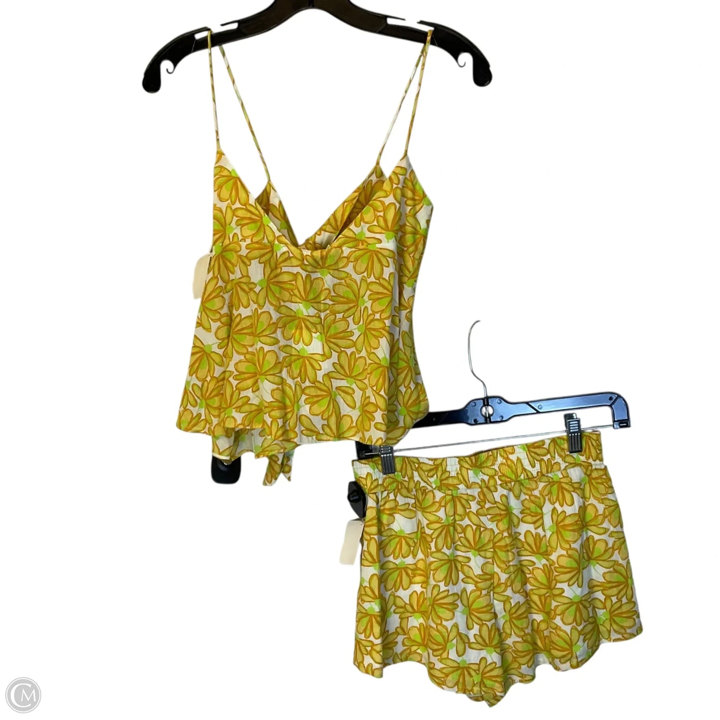 Shorts Set By Zara In Yellow, Size: Xs