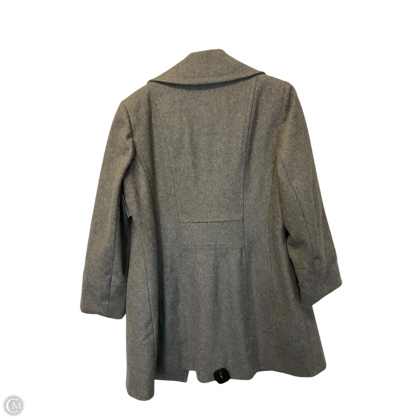 Coat Peacoat By Anne Klein In Grey, Size: M