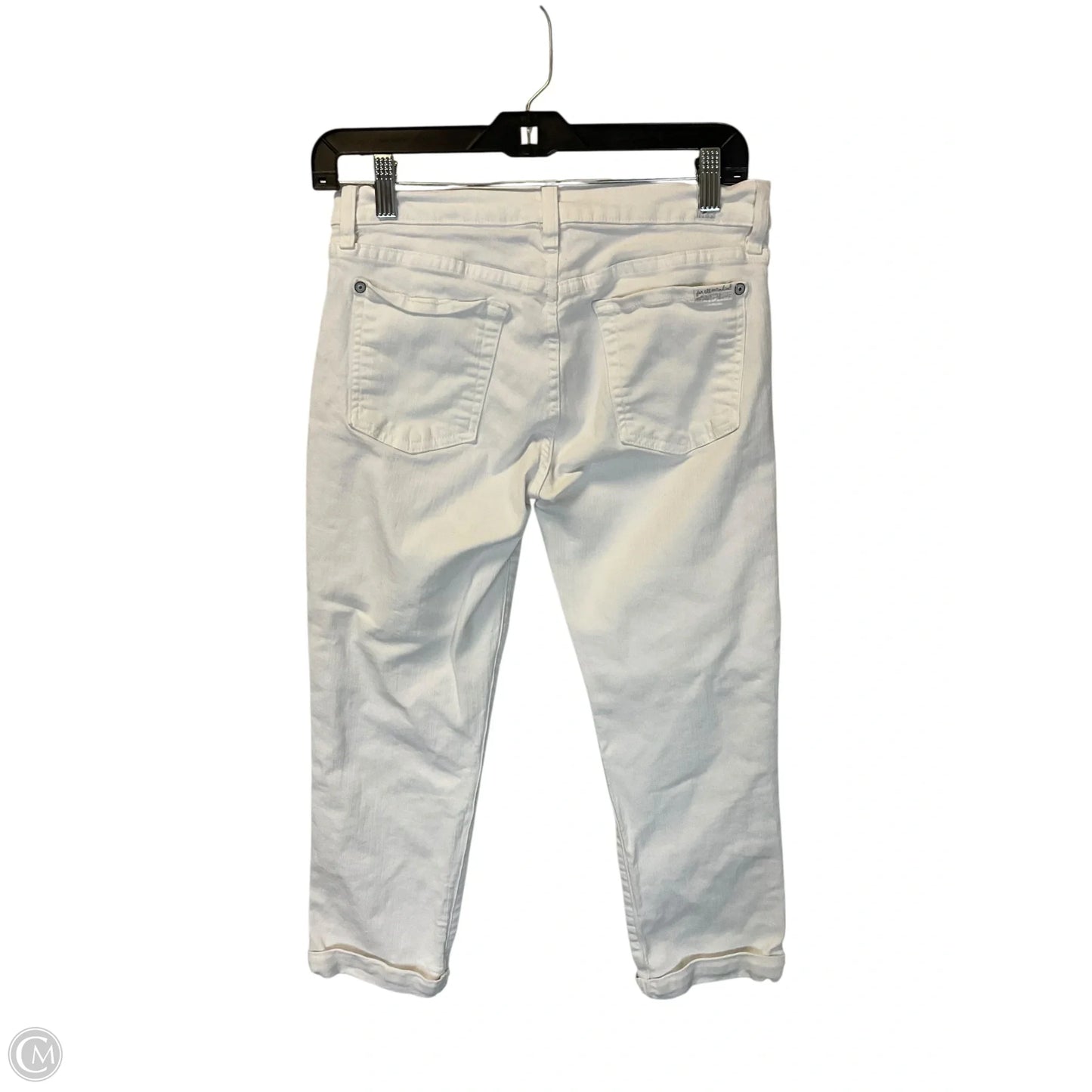 Jeans Skinny By 7 For All Mankind In White Denim, Size: 4