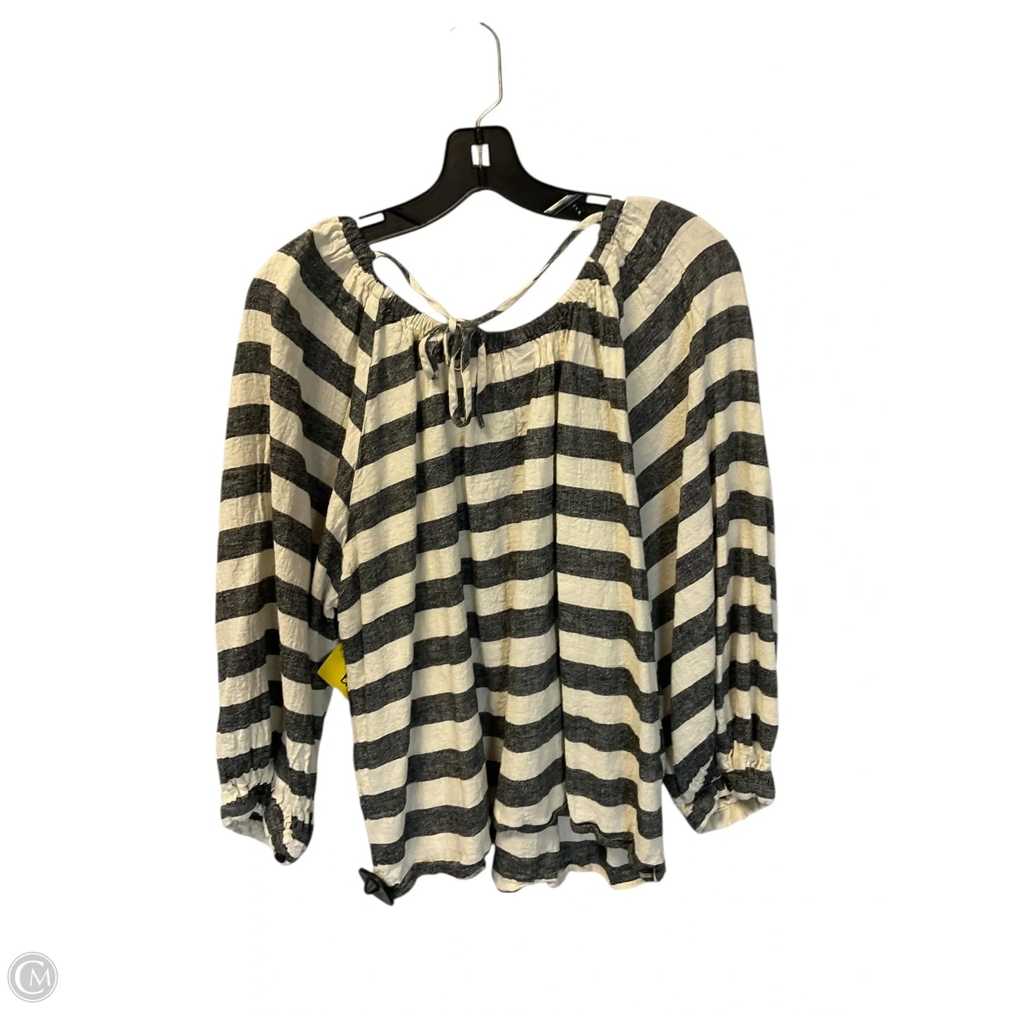 Top Long Sleeve By Who What Wear In Striped Pattern, Size: Xxl