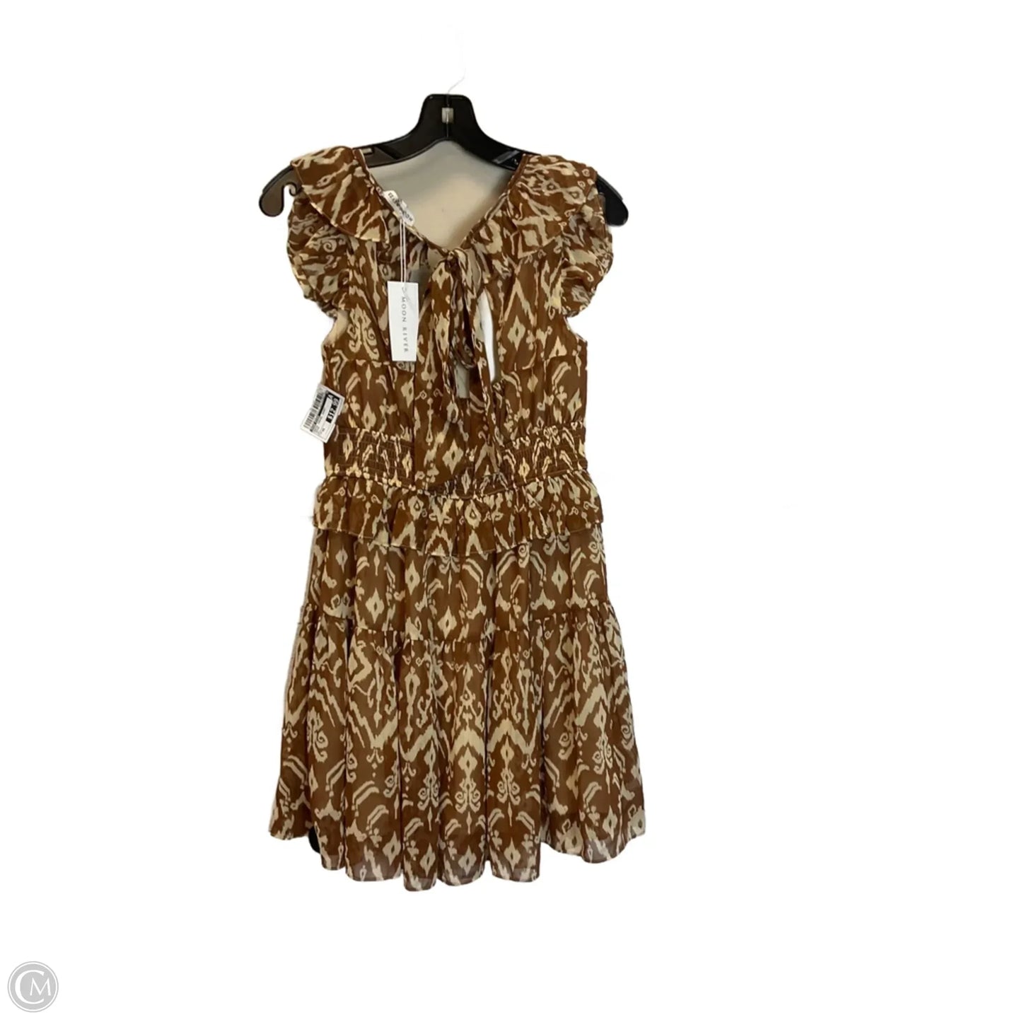 Dress Casual Short By Moon River In Brown, Size: Xs