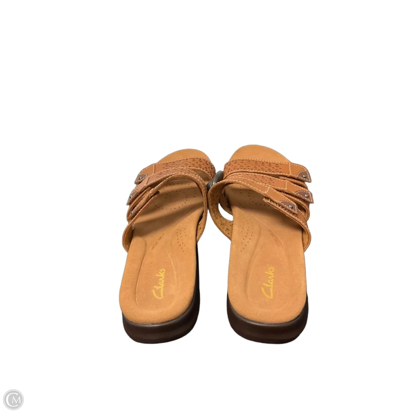 Sandals Flats By Clarks In Tan, Size: 8