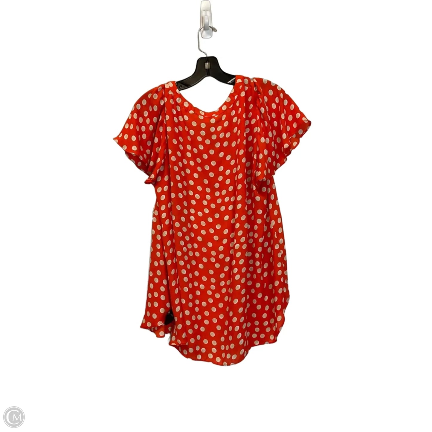 Top Short Sleeve By Rose And Olive In Polkadot Pattern, Size: 1x