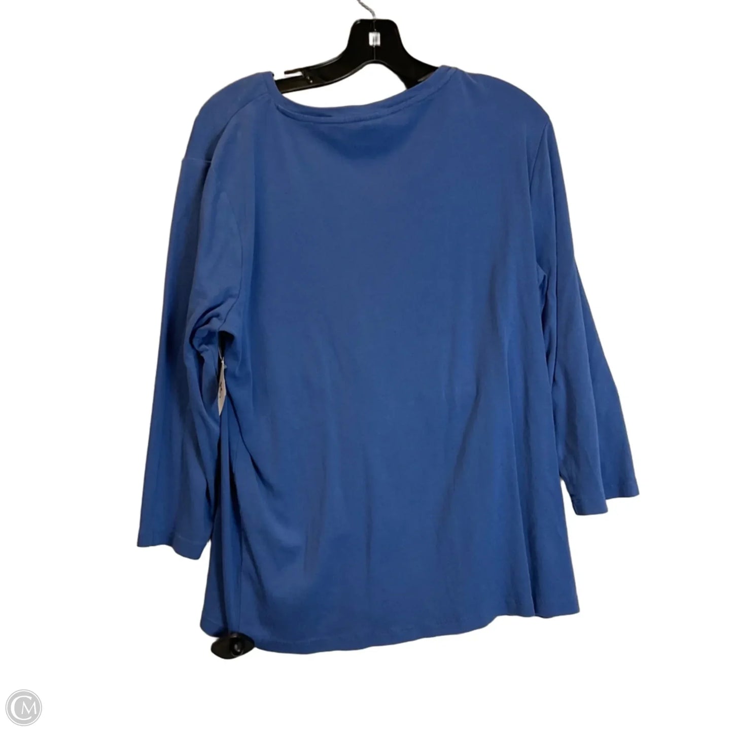 Top 3/4 Sleeve Basic By Chicos In Blue, Size: L