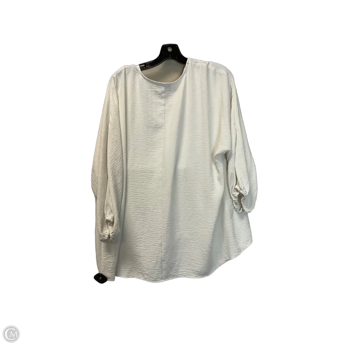 Top Long Sleeve By Chicos In White, Size: L