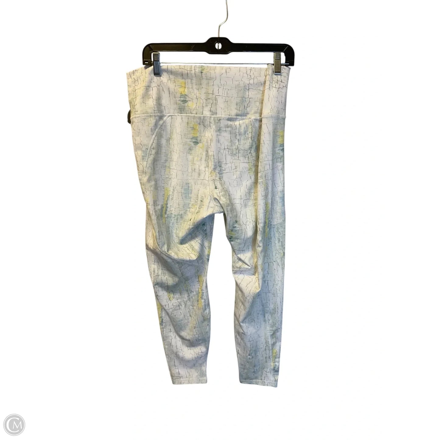 Athletic Leggings By Fabletics In White & Yellow, Size: 1x