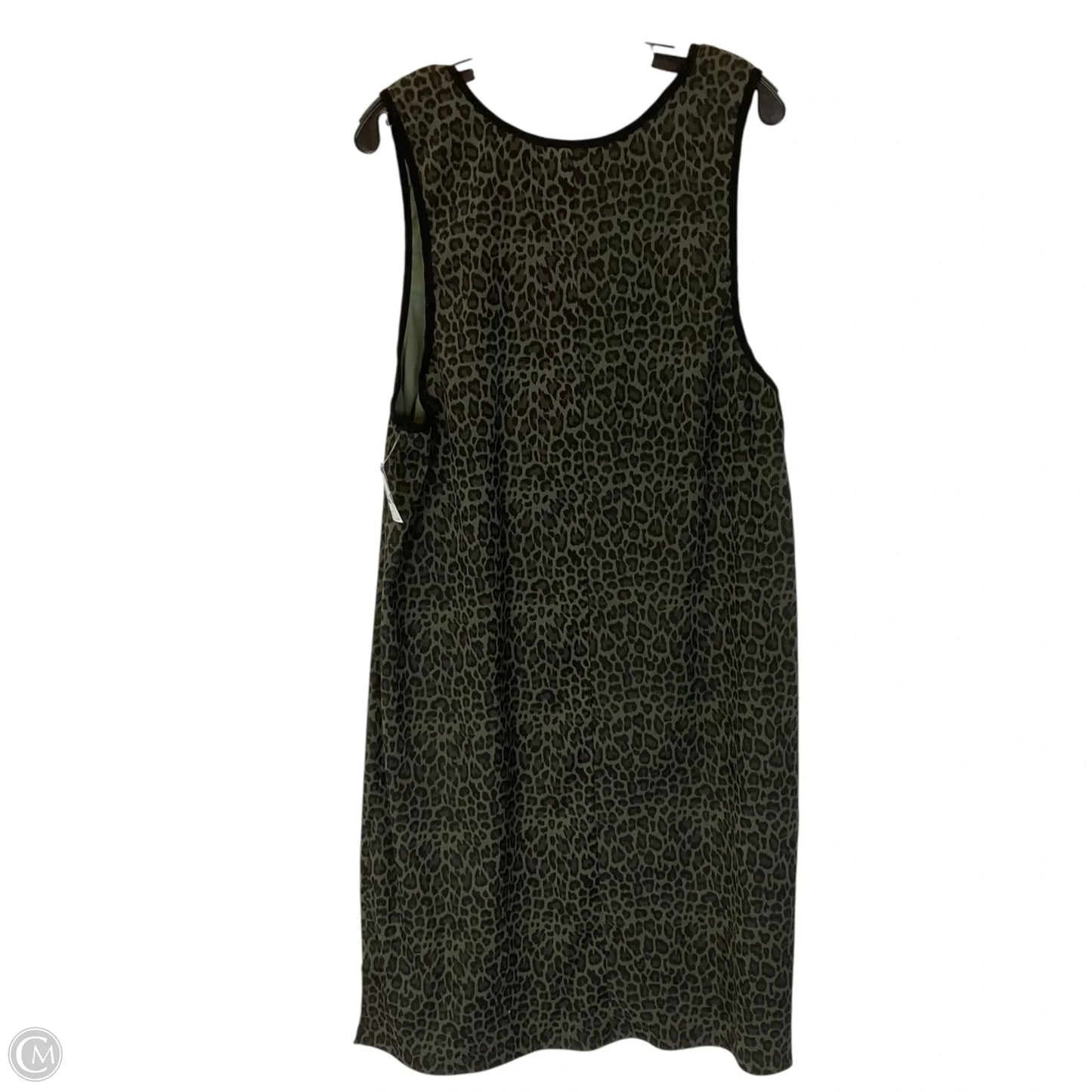 Dress Casual Midi By Michael By Michael Kors In Black & Green, Size: 1x