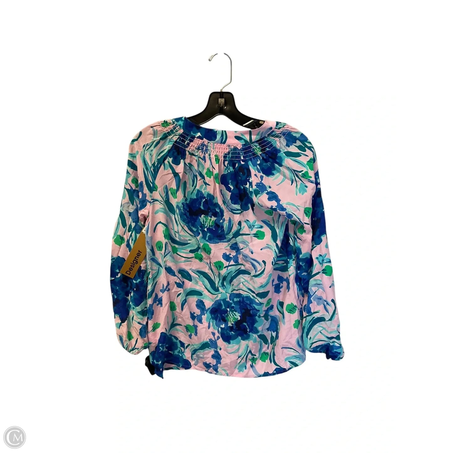 Top Long Sleeve Designer By Lilly Pulitzer In Blue & Pink, Size: Xxs