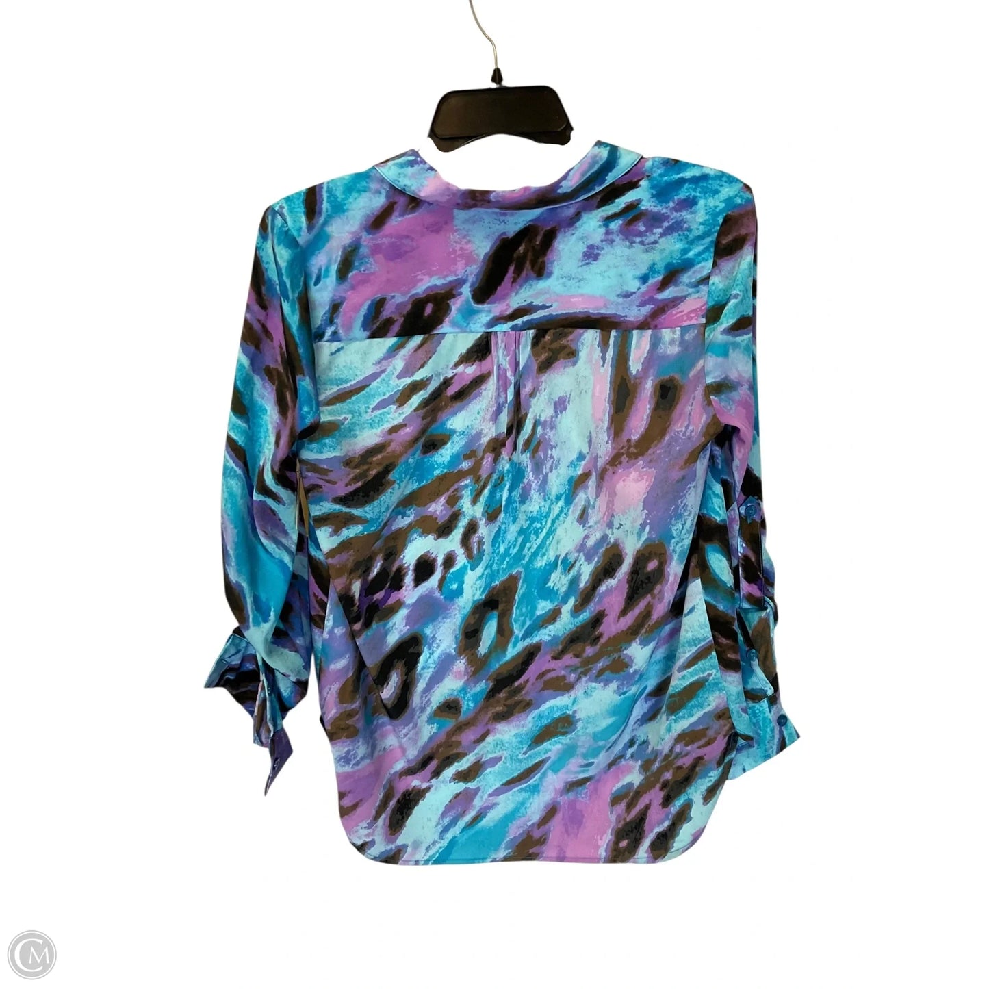 Top Long Sleeve By Dana Buchman In Blue, Size: S