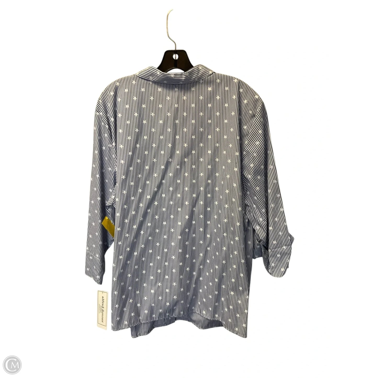 Top Long Sleeve By Alfred Dunner In Striped Pattern, Size: 2x