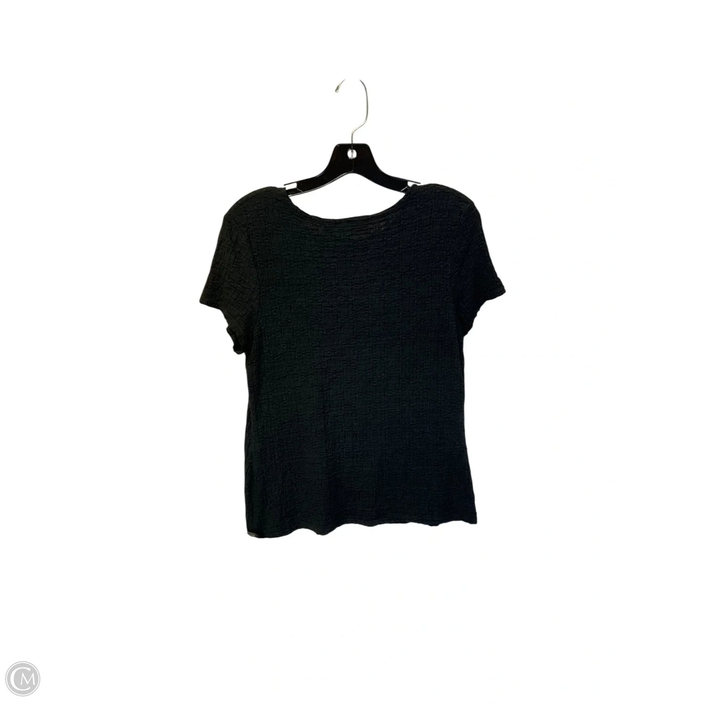 Top Short Sleeve By Croft And Barrow In Black, Size: M