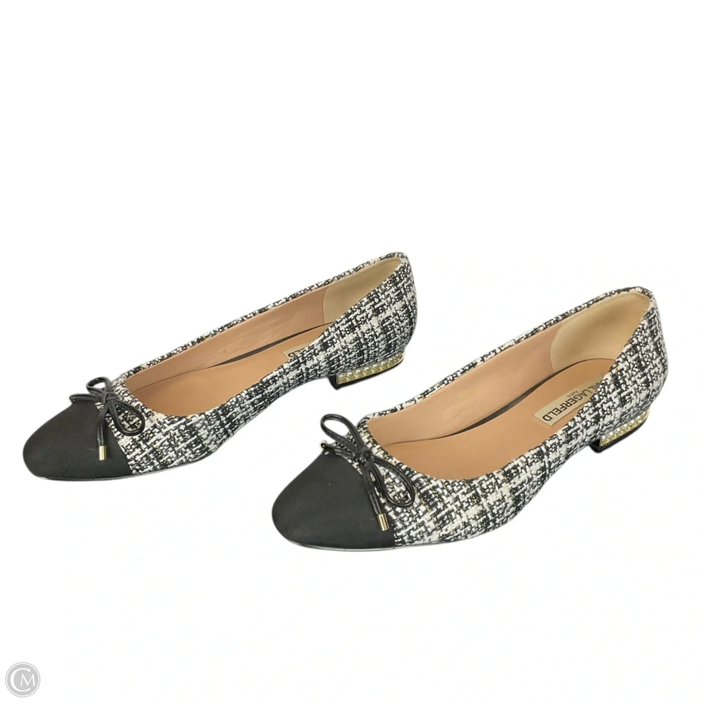 Shoes Designer By Karl Lagerfeld In Black, Size: 8