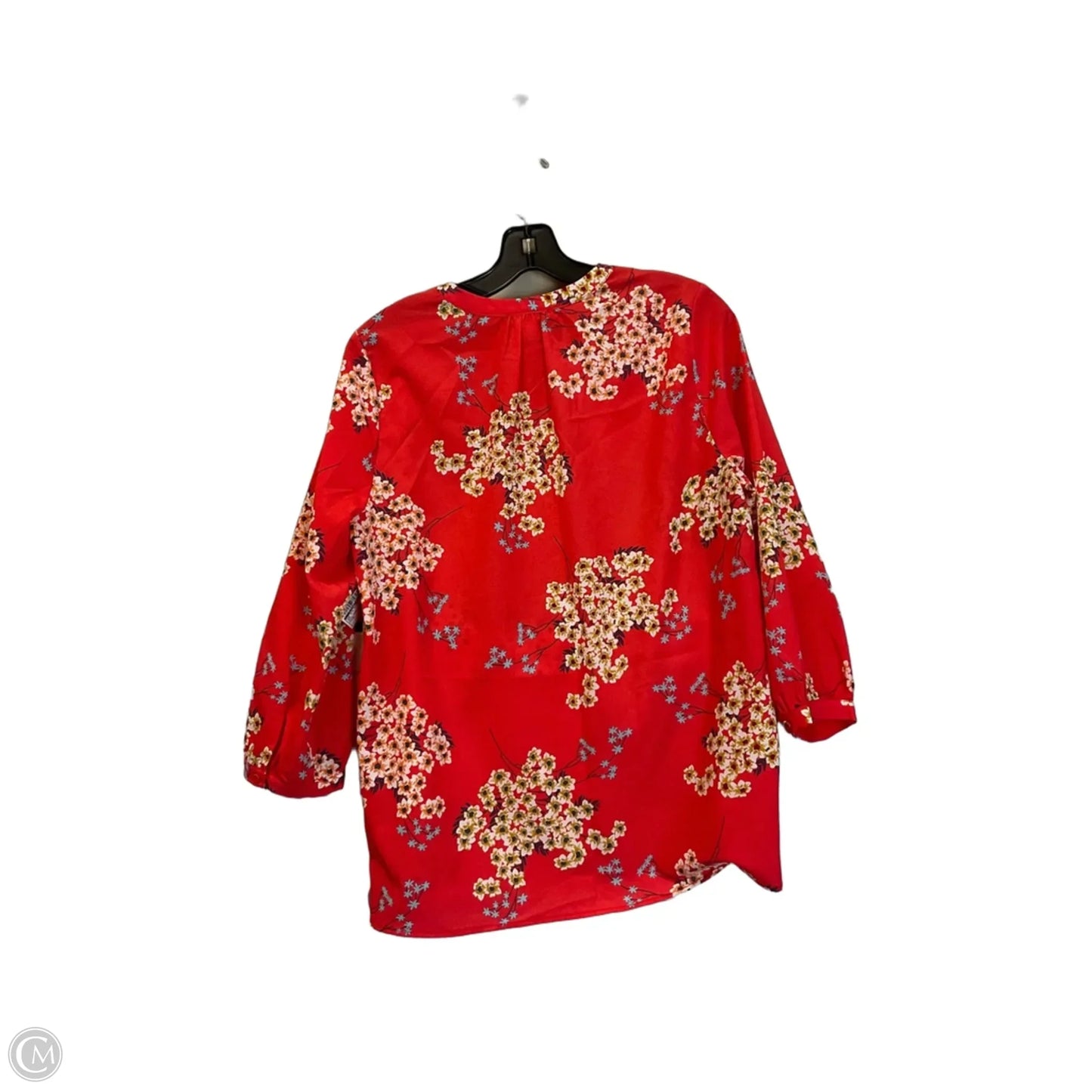Top 3/4 Sleeve By Clothes Mentor In Red, Size: M