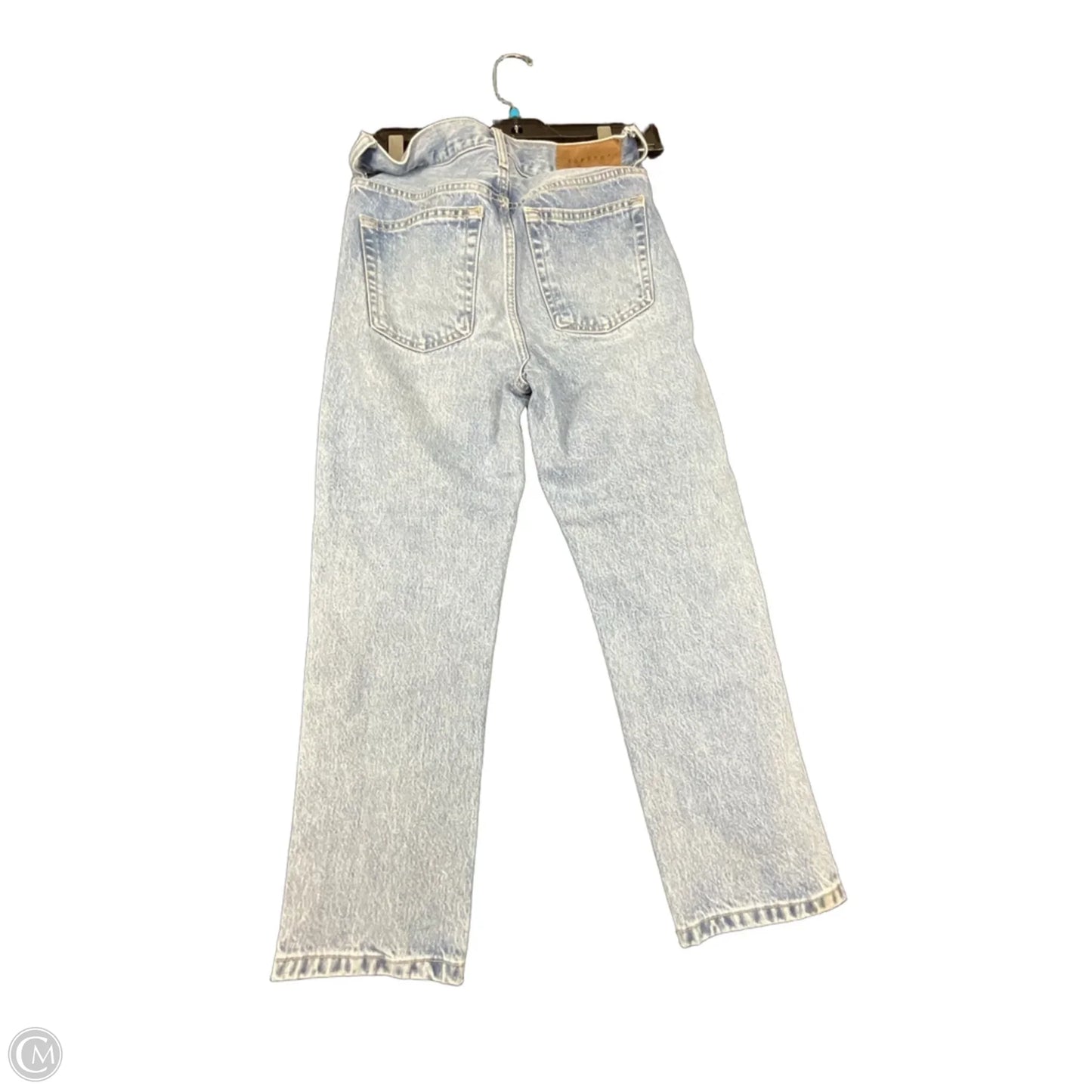Jeans Straight By Top Shop In Blue Denim, Size: 4